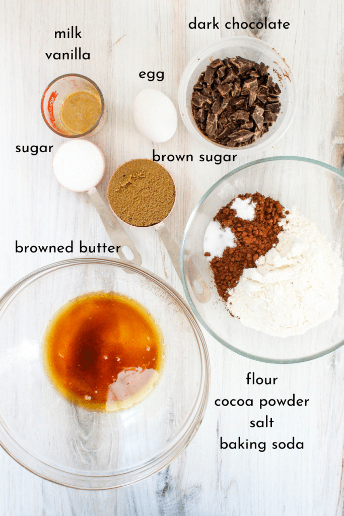 High-Altitude Chocolate Cookie Ingredients
