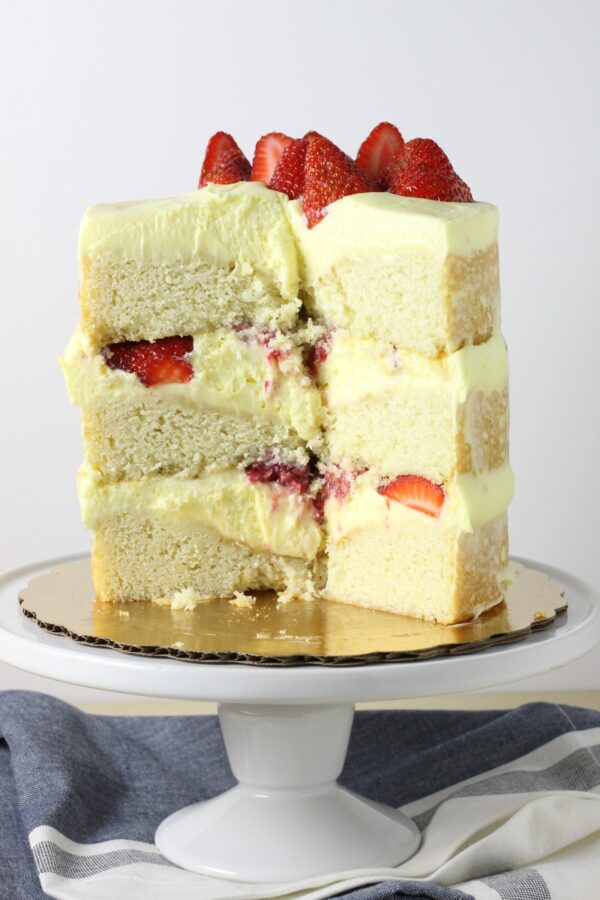 Berries and Cream Layer Cake | Dough-Eyed