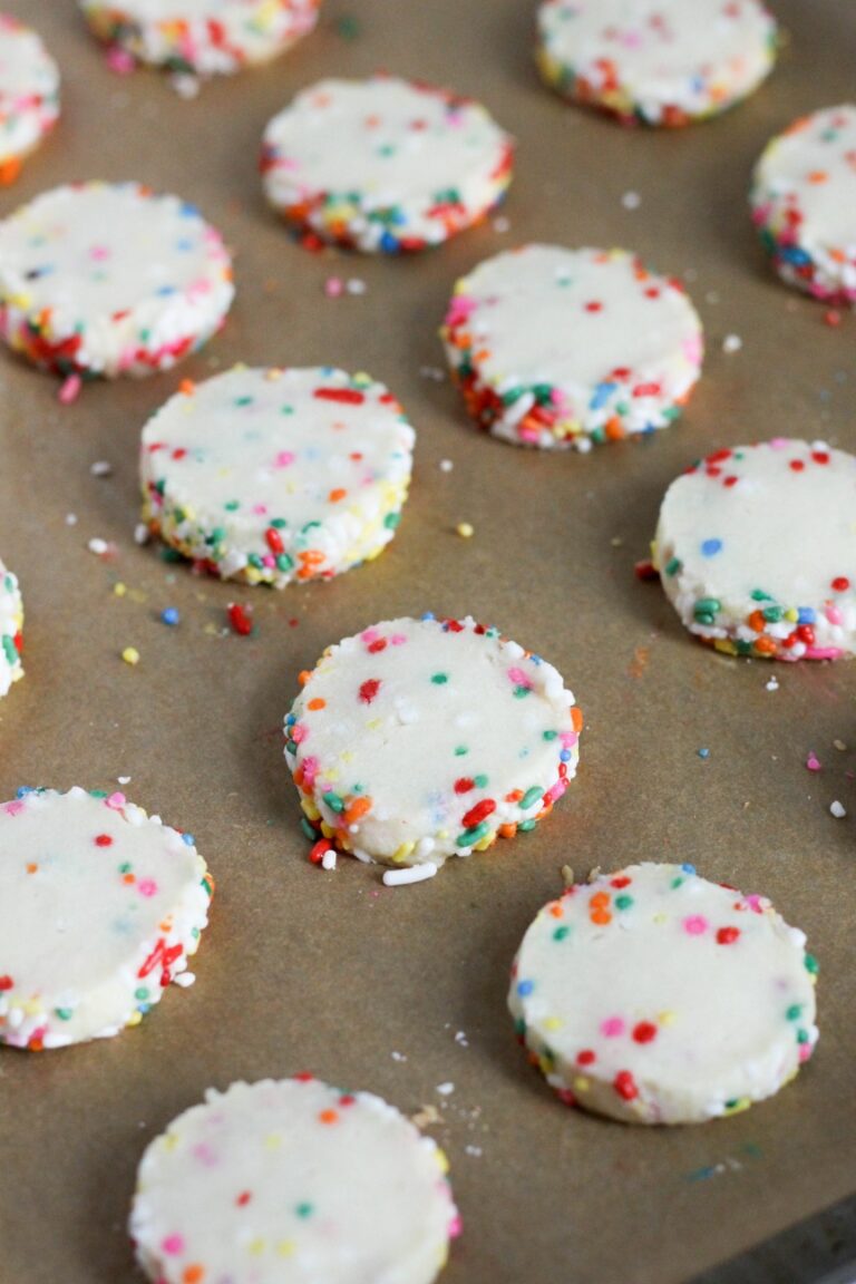 Sprinkle Slice and Bake Shortbread | Dough-Eyed