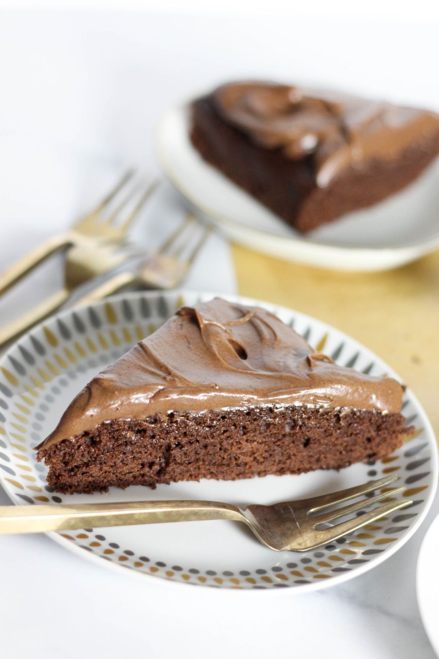 The Best Small Dark Chocolate Snack Cake - Buckets of Yum