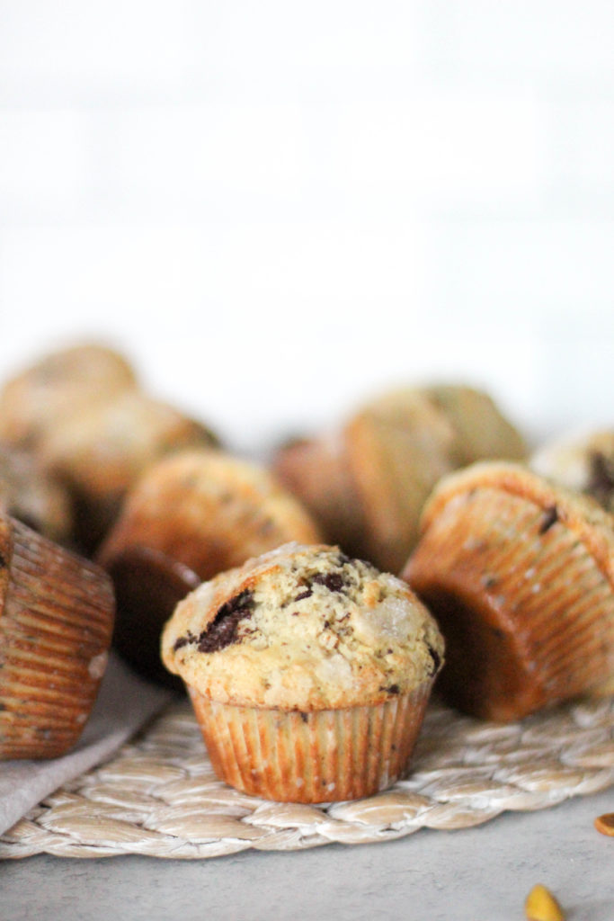 Chocolate Pistachio Muffins | Dough-Eyed