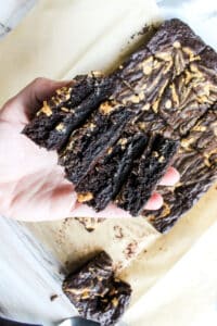 Peanut Butter Brownies | Dough-Eyed