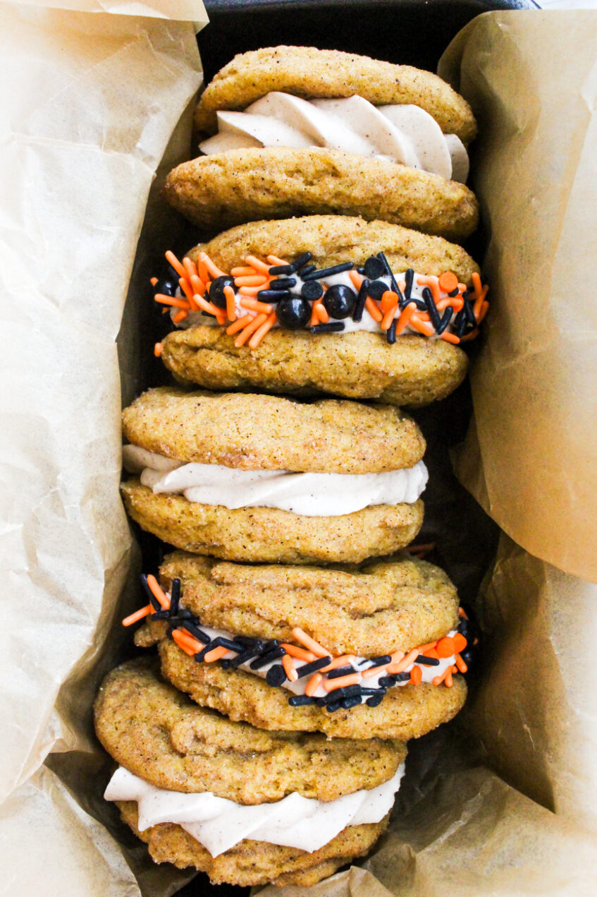 Pumpkin Sandwich Cookies DoughEyed